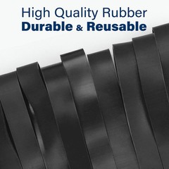 Large Rubber Bands Heavy Duty 30PCS Size #107 Black Elastic Long Rubber Bands