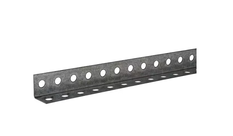 1-1/4 In. X 6 Ft.-16 Gauge Thick Zinc Plated Perforated Steel Angle Metal Stock