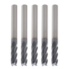 5Pcs 3/16″ 4 Flute Regular Carbide End Mill 2″ Overall Length TiALN COATED