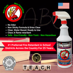 Flame Retardant Spray Class A for Fabric, Wood & Plant Based Products – 1 Quart