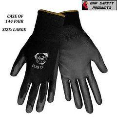 GLOBAL GLOVE PUG17-L POLYURETHANE PU COATED WORK GLOVES SIZE LARGE (144 PAIR)