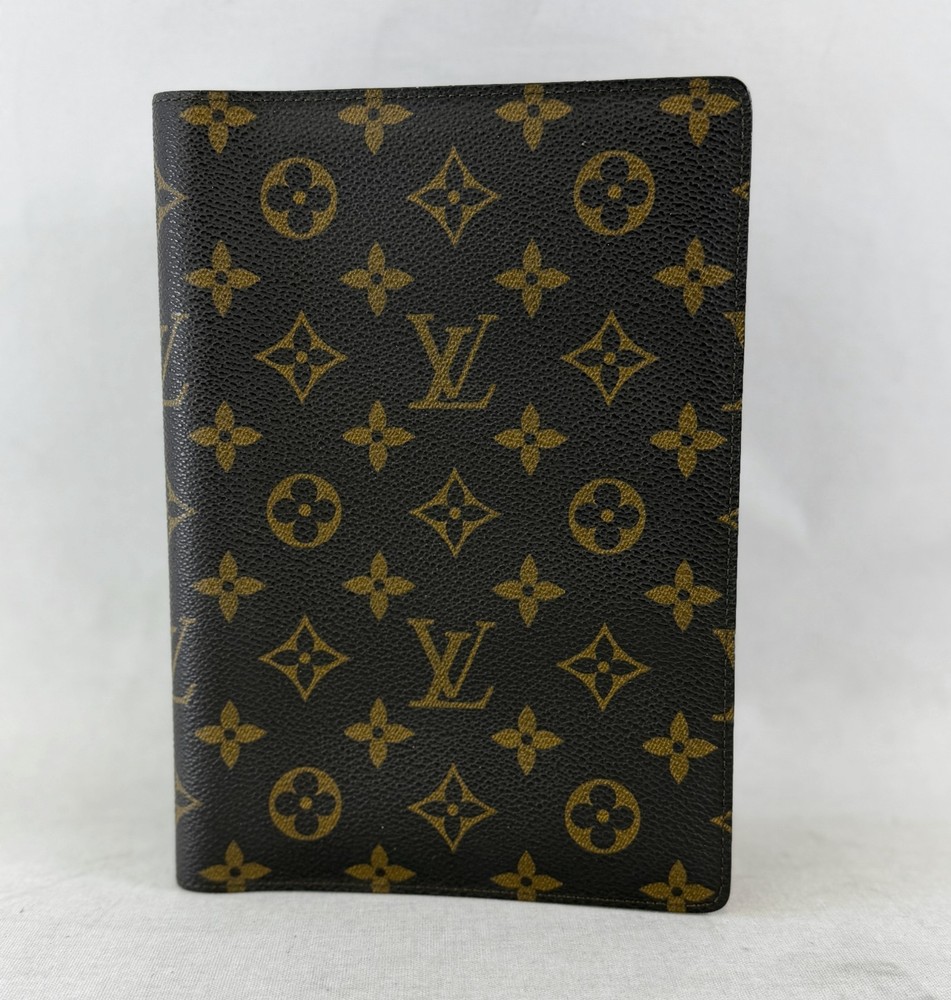 Vintage LOUIS VUITTON Monogram Canvas Agenda Calendar Cover Medium Brown