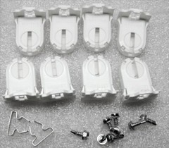 Retrofit Kit for 8′ 2 Bulb T12 Light Strip To 8 ft T8 4 Lamp Fluorescent Fixture