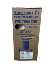 24 in. x 50 ft. Bright White Aluminum PVC Textured Coated Trim Coil