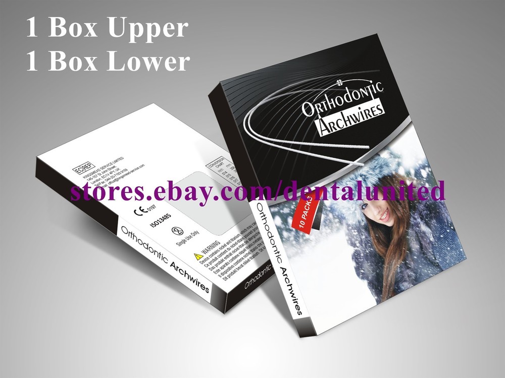 2Boxes 16*16 Upper&Lower Orthodontic Niti Super Elastic Rectangular Archwires