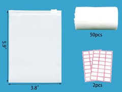 50 Pack Small Frosted Resealable Zipper Bags, 3.8×5.9 inches, 5 Mil Thick Pla…