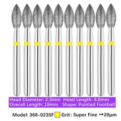 Vakker Dental Football FG Diamond Bur 368-023SF Super Fine 10/pk