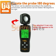 Digital Luxmeter Light Meter Illuminance Meter Handheld Ambient Photometer US