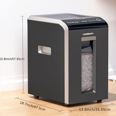 LOCKSWORTH 200-sheets Heavy Duty Micro-Cut Paper Shredder 8.5 Gallon Capacity