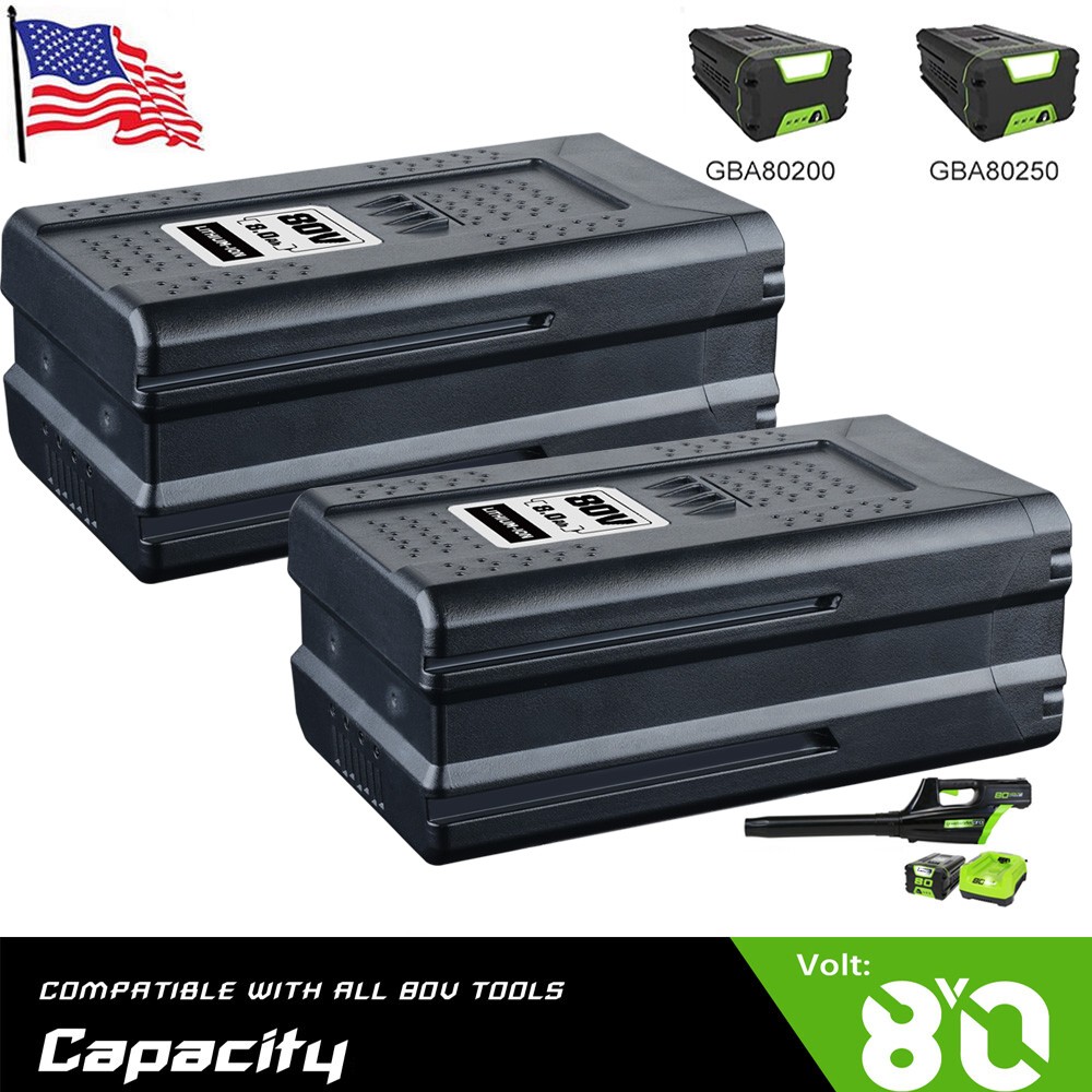 2-PACK 8.0Ah Li-ion Battery 80 Volt GWL1840 for GBA80600 GBA80400 GBA80200 Tools