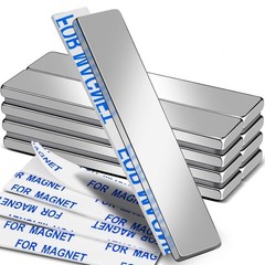 6-Pack Neodymium Magnets 2.36×0.39 inch – Extra Strong Adhesive & Rust-Resistant