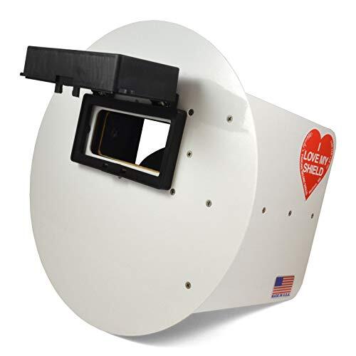 Wendy’s Pancake Welding Hood Helmet w/Strap – Right Handed – White FLIP UP Lens