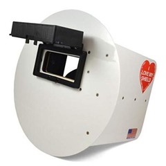 Wendy’s Pancake Welding Hood Helmet w/Strap – Right Handed – White FLIP UP Lens