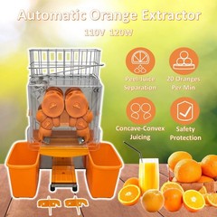 Commercial Orange Juicer Machine 110V Automatic Feeding Lemon Orange Squeezer US