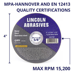 10 Pack 4″ X .040″ X 5/8″ Cut-off Wheels Cutting Discs Stainless Steel & Metal
