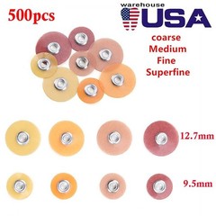 500pcs Dental Soflex Discs Finishing Polishing Discs soft type 9.5mm/12.7mm