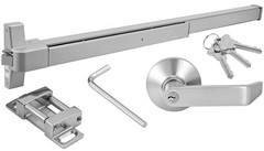 Commercial Grade 1 Panic Exit Device Push Bar & Exterior Lever Handle Open Box