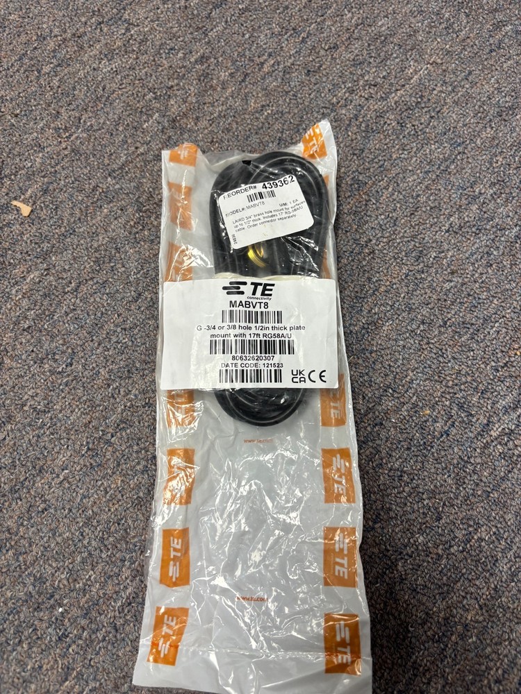 TE Connectivity 17′ Coax Cable MABVT8