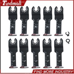 Findmall 10Pcs Extra Long Multitool Blades Japanese Tooth Oscillating Saw Blades