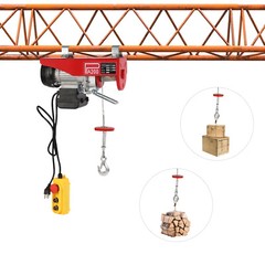 440LBS Electric Hoist Winch Engine Crane with Remote Control 110V