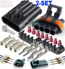 Delphi Metri-Pack 150 Series 4-Conductors w/16-18 AWG Sealed Waterproof *2 SET*