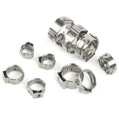 100/260X High Pressure Fuel Hose Clamps Stepless Stainless Steel Single Ear Clip
