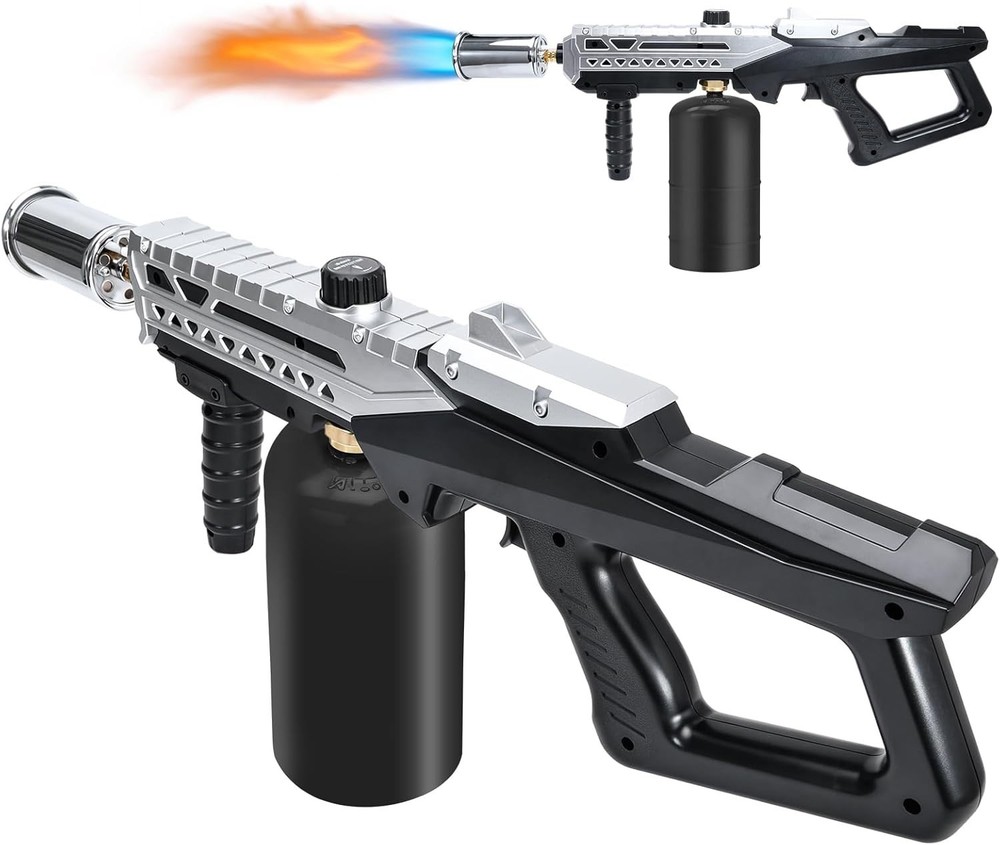 Muphop Powerful Propane Torch Gun, Flamethrower Gun with Adjustable Flame, Bl…