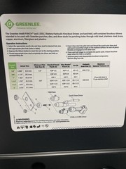 NEW Greenlee LS50L11A 7 Ton 11A 18V Battery-Powered Knockout Punching Tool Kit