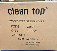 Clean Top Ever Green NIOSH N95 Particulate Respirators 1 CS/24 Boxes of 20