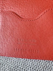 Shinola Mini Ipad Journal Book Cover Rust Red Leather Made In USA