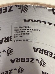 Zebra 3x1in (76.2×25.4mm); TT, Z-Select 4000T, High Performance Coated 4 rolls