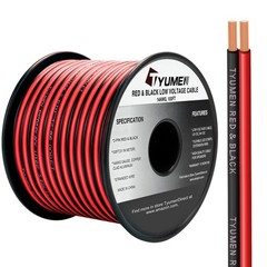 TYUMEN 100FT 14/2 Gauge Red Black Cable Hookup Electrical Wire LED Strips Ext…