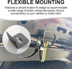 Universal Trailer Mounting Bracket for Vehicle-Side Wiring Harness, Compatible w
