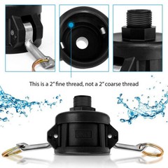 275 330 Gallon IBC Tote Tank Drain Adapter 2″ Garden Water Hose Faucet Tool 3/4″