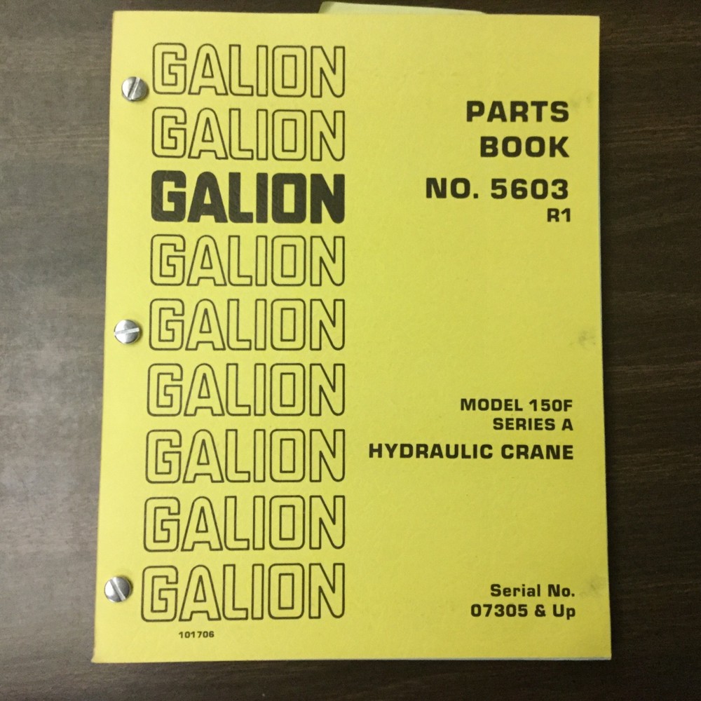 Galion 150FA PARTS MANUAL BOOK CATALOG MANUAL HYDRAULIC MOBILE CRANE GUIDE #5603