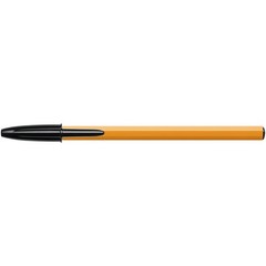 Orange Fine Ballpoint Pens Long-Lasting Ink Fine Point 0.8mm Black 20 Pack