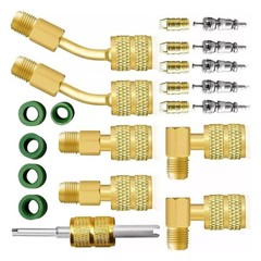 R410A Adapter Kit Mini Split Adapter With Thread: 1/4″ Male, 5/16″ Female