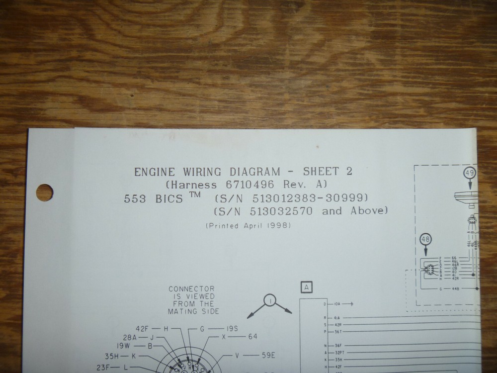 Bobcat 553 BICS Skid Steer Engine Electrical Wiring Diagram Manual 513012383