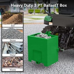 Ballast Box 3 Pt Hitch 800LBS Counterweight for Cat 1 Tractor Steel Heavy Duty