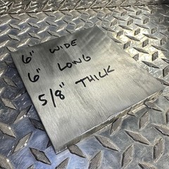 ALUMINUM 6″ x 5/8″ x 6″ – Long 6061 Flat Bar Stock 6061 MILL STOCK #2.5