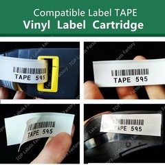 10 Compatible for Brady BMP21 M21-500-499 Nylon Cloth Label Cartridge White 1/2”