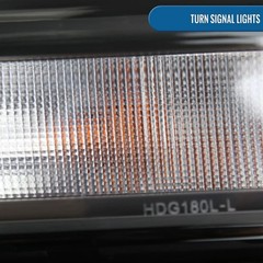 2019-2024 Ram 2500 3500 4500 5500 Halogen Headlights Pair Black