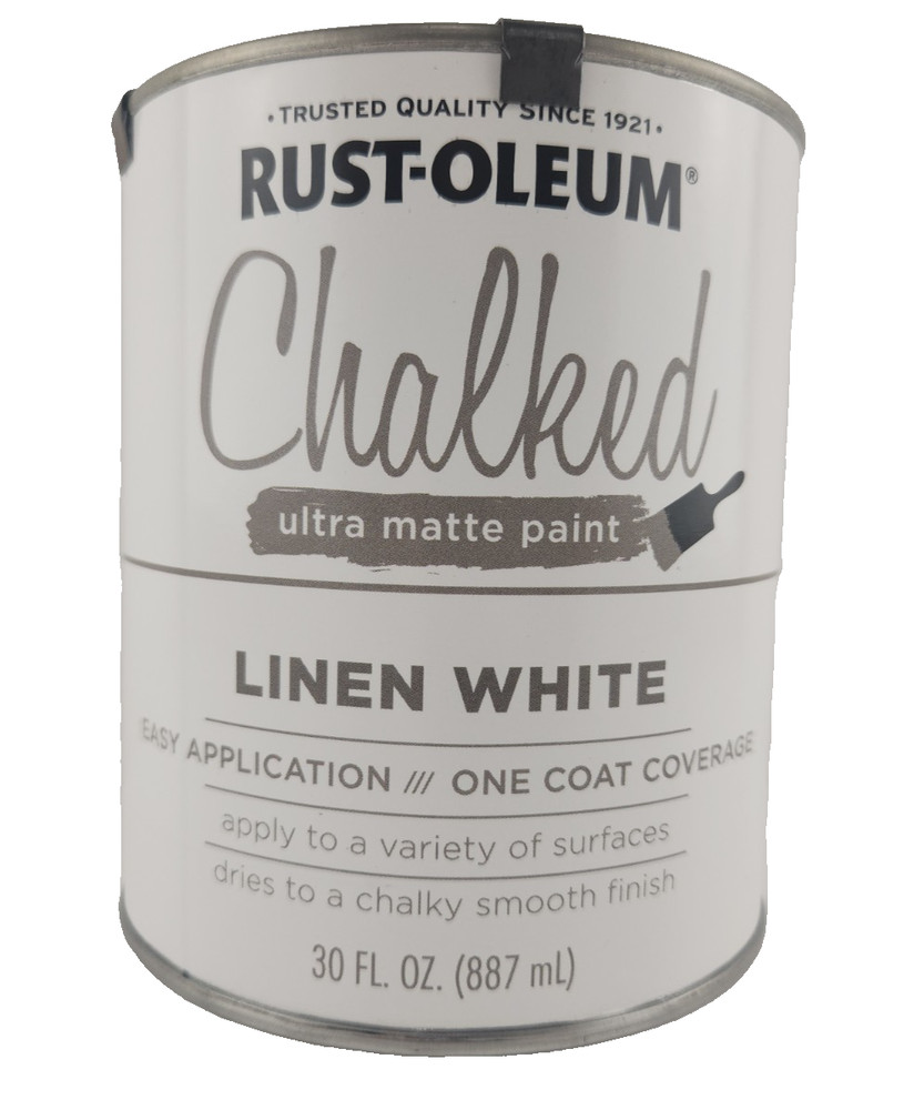 Rust-Oleum Chalked Ultra Matte Paint Linen White Chalky Rustoleum 30 FL OZ