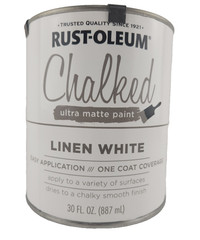Rust-Oleum Chalked Ultra Matte Paint Linen White Chalky Rustoleum 30 FL OZ