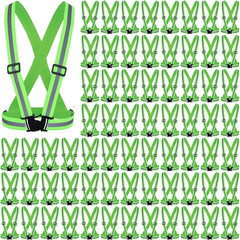 30 Pcs Reflective Vest High Visibility Safety Vests, Adjustable Running Gear Str