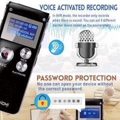 32GB Digital Voice Recorder – Voice Activated Recorder with Playback Upgraded