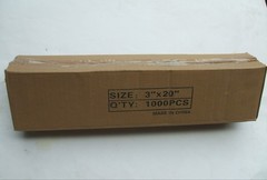 Case of 1000 Flat Poly Plastic Bags 3″ x 20″ Clear Open Top 2 Mil (10 Packs)