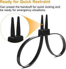 Coitak Flex Cuffs, 10 PCS Zip Tie Handcuffs, Double Locking Zip Ties Restraints,