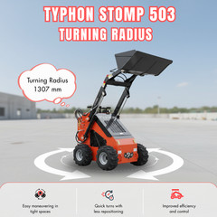 Mini Skid Steer Loader Wheel TYPHON STOMP 503 22.1HP Honda Gas Engine Free Ship