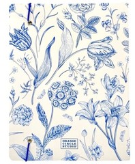 2026 Monthly 12 months Planner Orange Circle Studio OCS BOHO Blue Flowers Medium